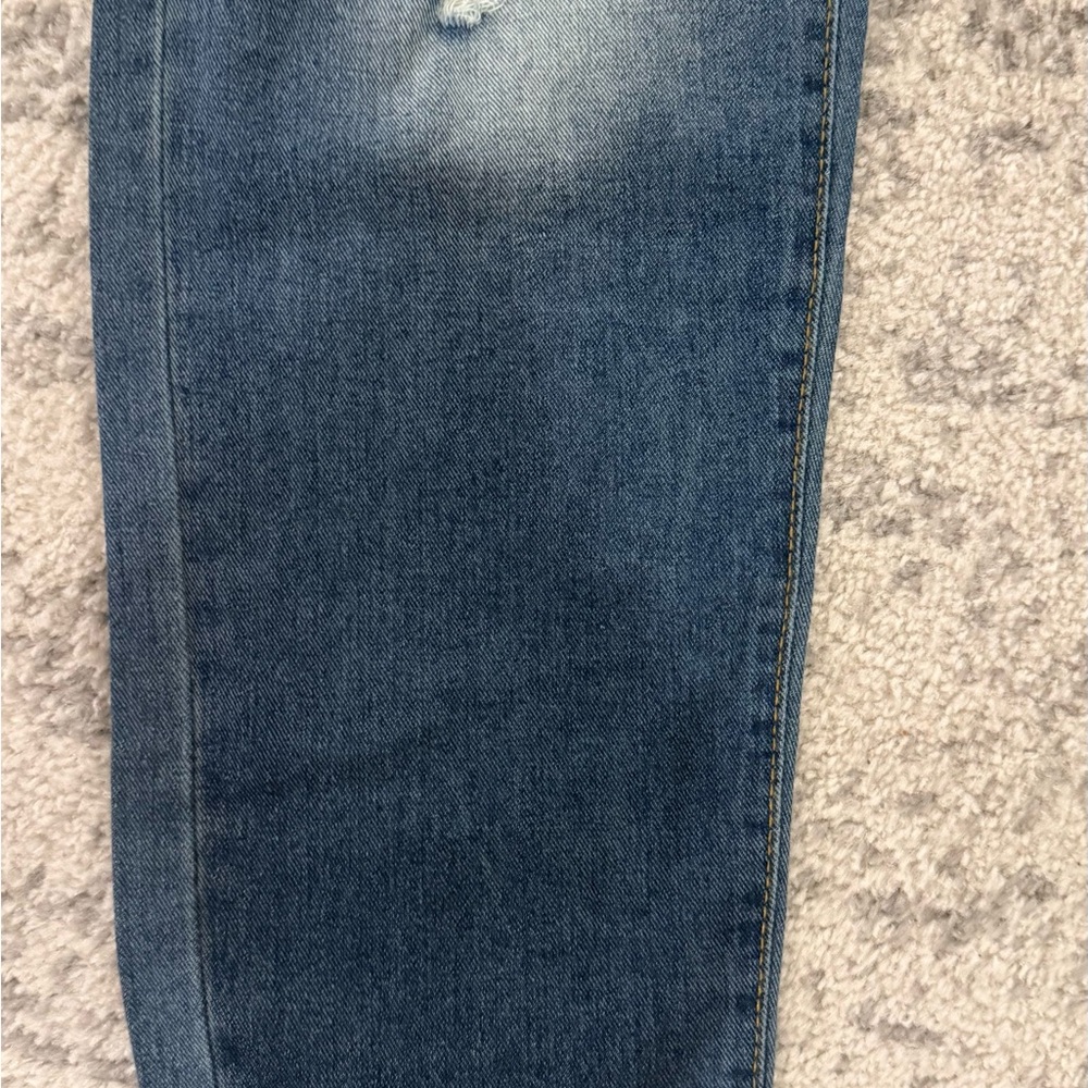 Distressed Mid-Blue Ripped Jeans - Picture 2 of 5